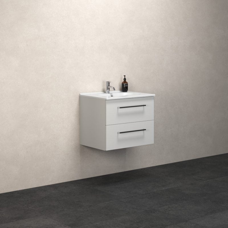Dansani Luna Vaskeskab 49,5x61x45,5 Hvid mat Porcelænsvask
