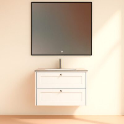 Kagami Eclipse Square 100x75 Spejl Mat Sort Ramme
