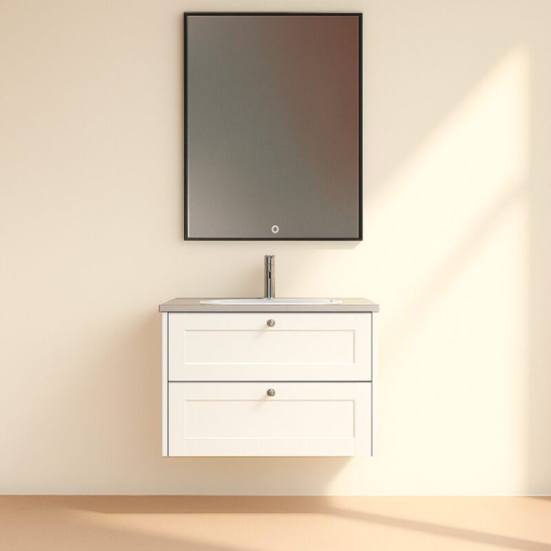 Kagami Eclipse Square 60x75 Spejl Mat Sort Ramme