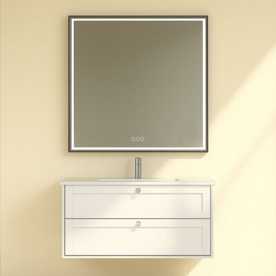 Kagami Elegance 90x90 Spejl Sort Ramme