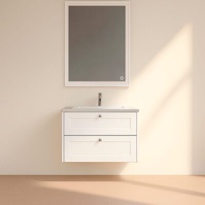 Kagami Endless Square 50x70 Spejl Mat Hvid Ramme