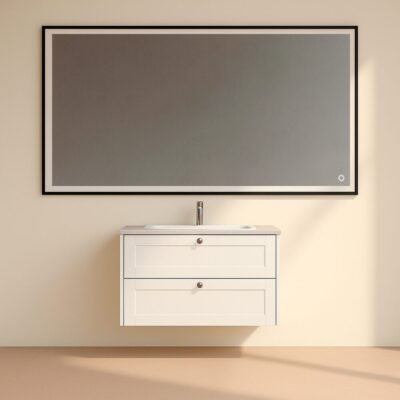 Kagami Endless Square 120x80 Spejl Mat Sort Ramme