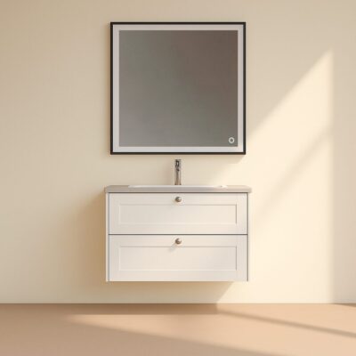 Kagami Endless Square 80x80 SpejlMat Sort Ramme
