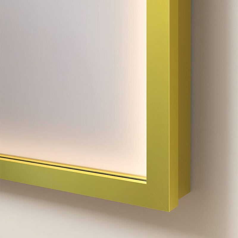 Kagami Indirect Square 60x80 Spejl Børstet Messing Ramme - Billede 2