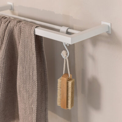 Metallbude Stenni Håndklædeholder Firkantet Hvid