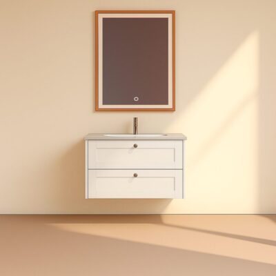 Kagami Endless Square 50x70 Spejl Børstet Kobber Ramme
