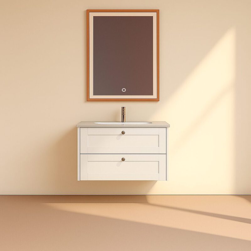 Kagami Endless Square 50x70 Spejl Børstet Kobber Ramme