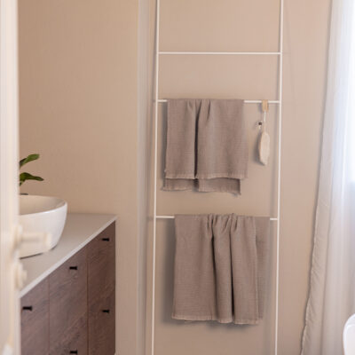 Metallbude Estina Håndklædestige Hvid