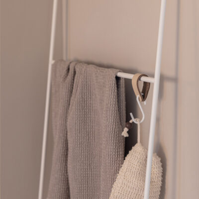 Metallbude Estina Håndklædestige Hvid