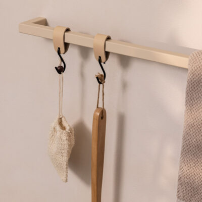 Metallbude Vana håndklædestang Firkantet 55 Cream