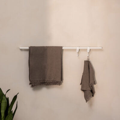 Metallbude Vana håndklædestang Rund 85 Hvid