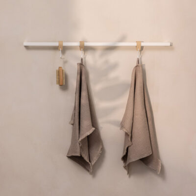 Metallbude Vana håndklædestang Firkantet 85 Hvid