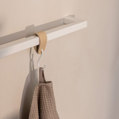 Metallbude Vana håndklædestang Firkantet 55 Hvid