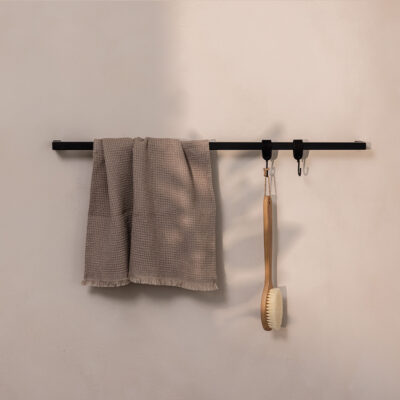 Metallbude Vana håndklædestang Firkantet 85 Sort