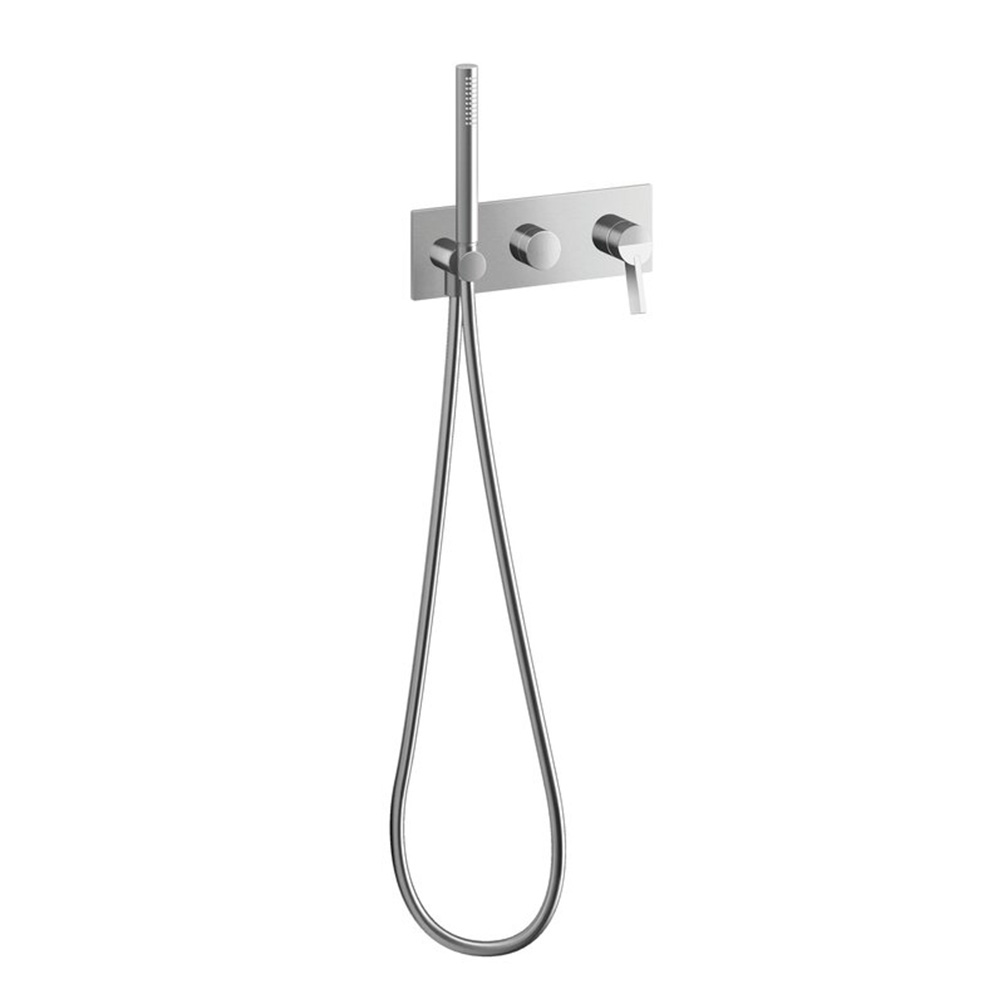 Inox PAC-602 Komplet Brusesæt Børstet Rustfrit Stål Inox PAC-602 Komplet Brusesæt Børstet Rustfrit Stål - Billede 2