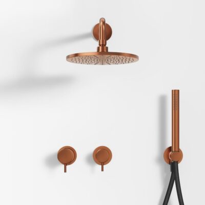 Brusesæt Termostat Ø250 Poleret Bronze PVD