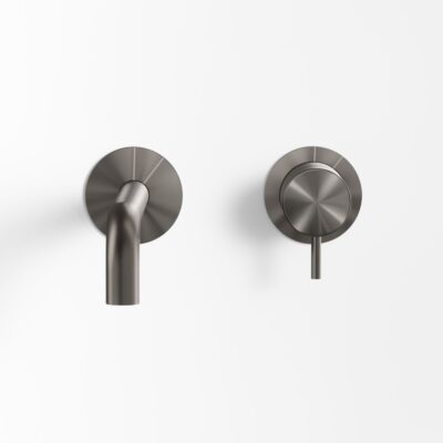 Håndvaskarmatur Mixer 19 cm Børstet Sort PVD