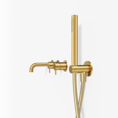 Kararmatur Mixer 15 cm Poleret Natur Messing