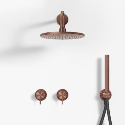 Brusesæt Termostat Ø250 Børstet Bronze PVD Brusesæt Termostat Ø250 Børstet Bronze PVD